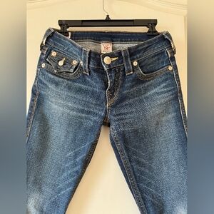 True Religion Women's Skinny Jeans - Blue Size 28
